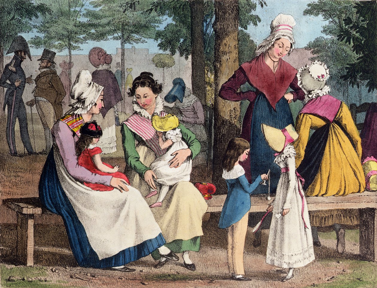 Barnepige, 1820 af John James Chalon