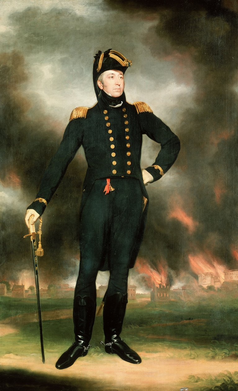 Kontreadmiral Sir George Cockburn (1772-1853), ca. 1817 (olie på lærred) af John James Halls