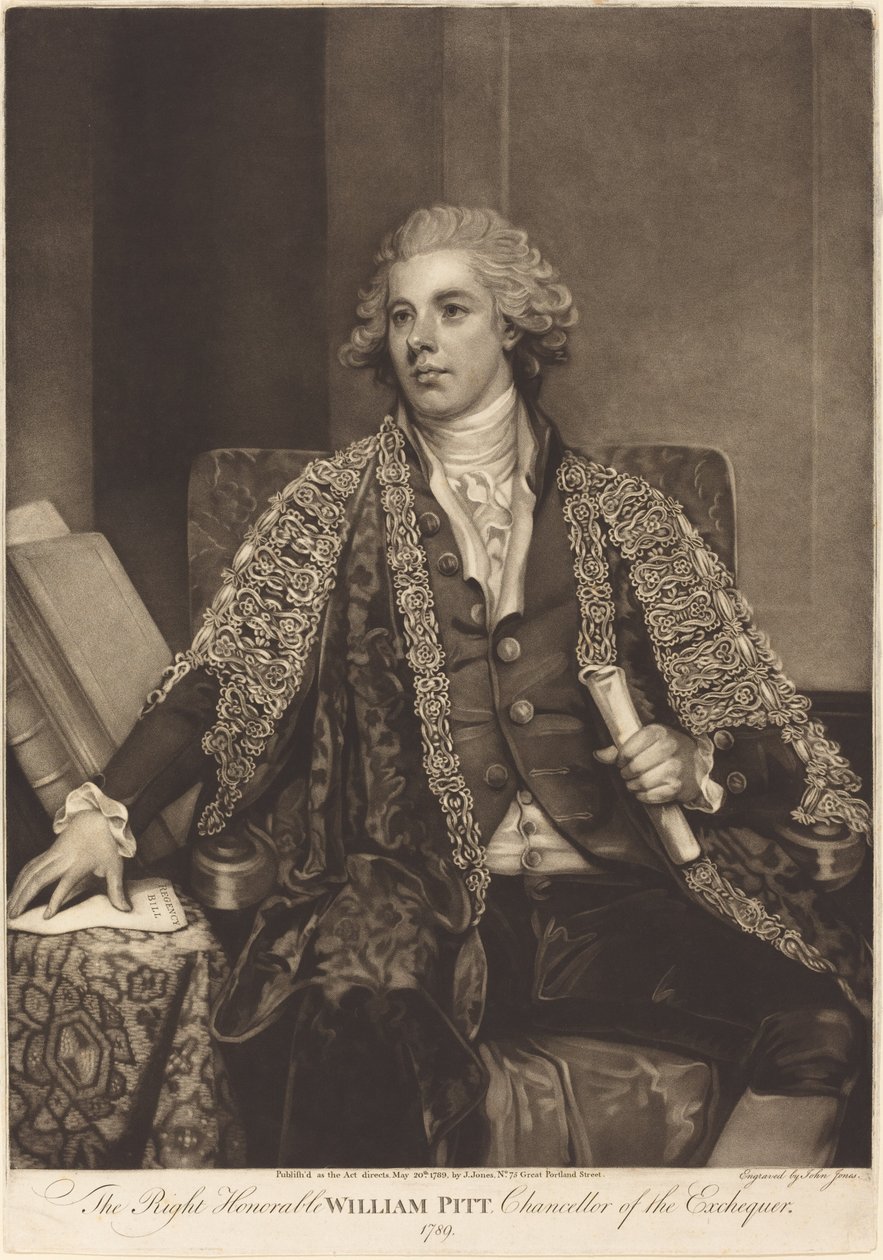 William Pitt af John Jones after George Romney