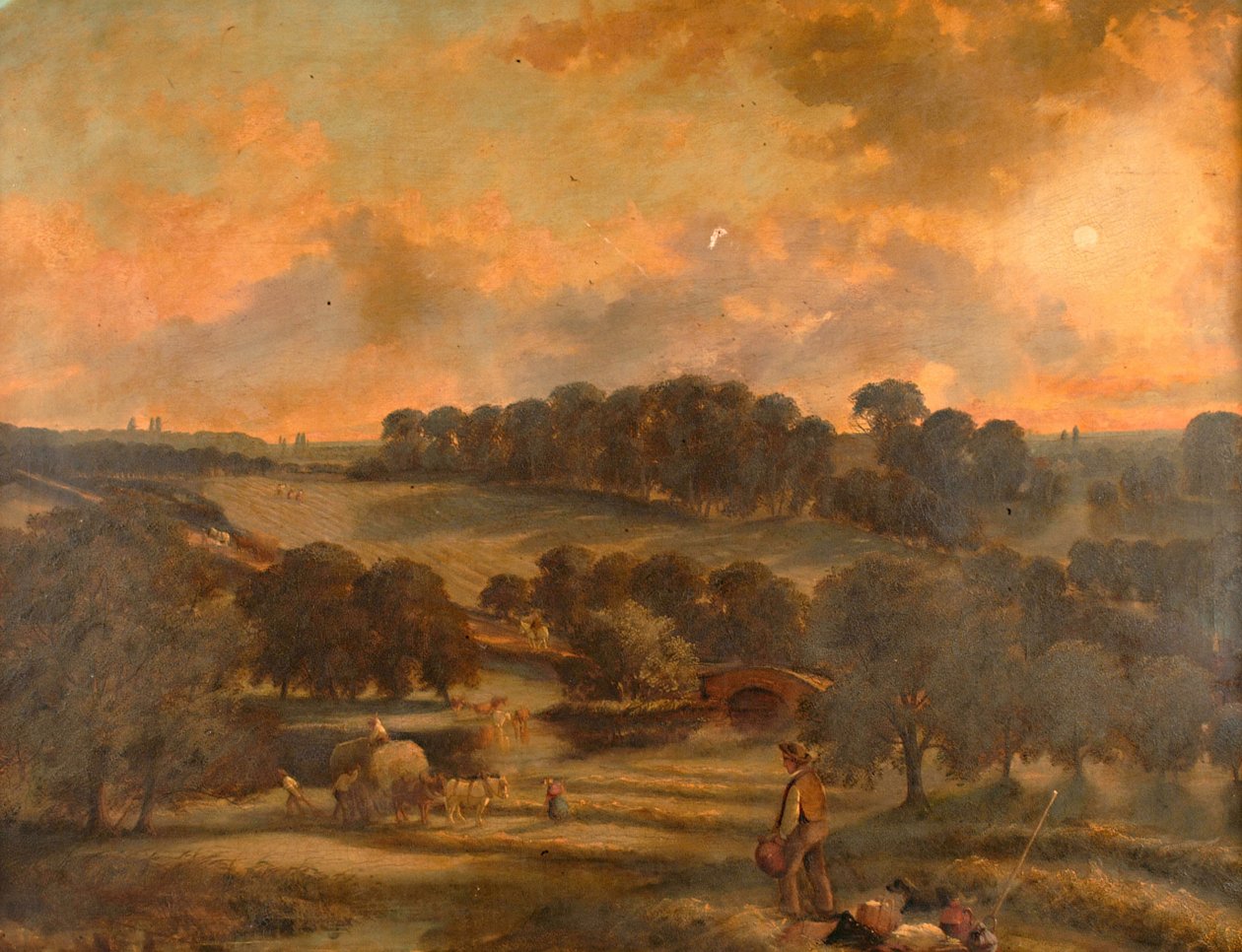 Haytime, Hamstead Mill, Handsworth, Staffordshire, 1850-1908. af John Joseph Hughes