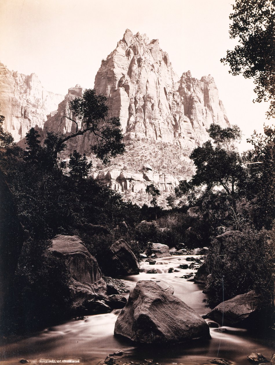 Eagle Crag, Rio Virjen, Utah af John K. Hillers