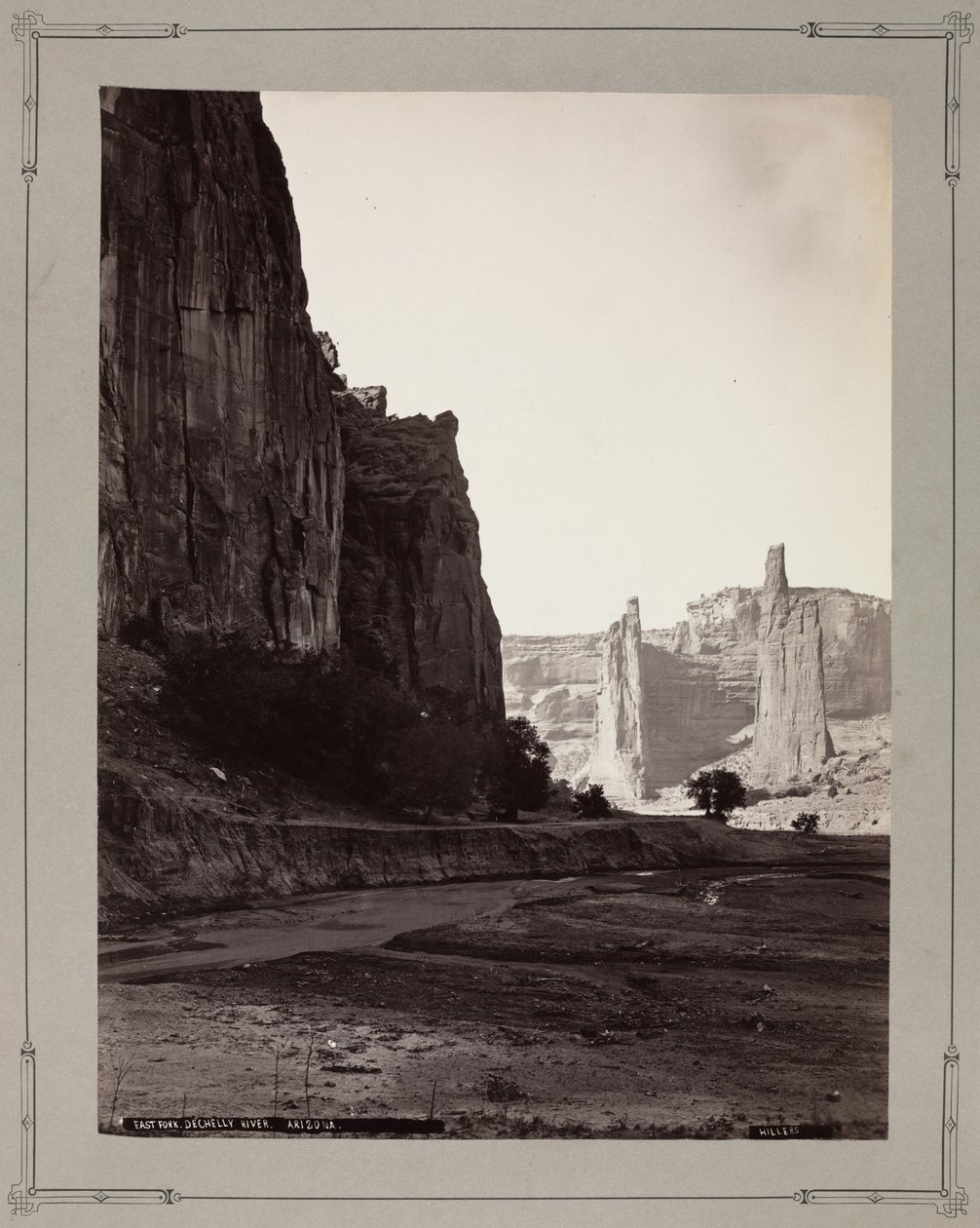 East Fork, de Chelly River, Arizona, 1879-1881. af John K. Hillers