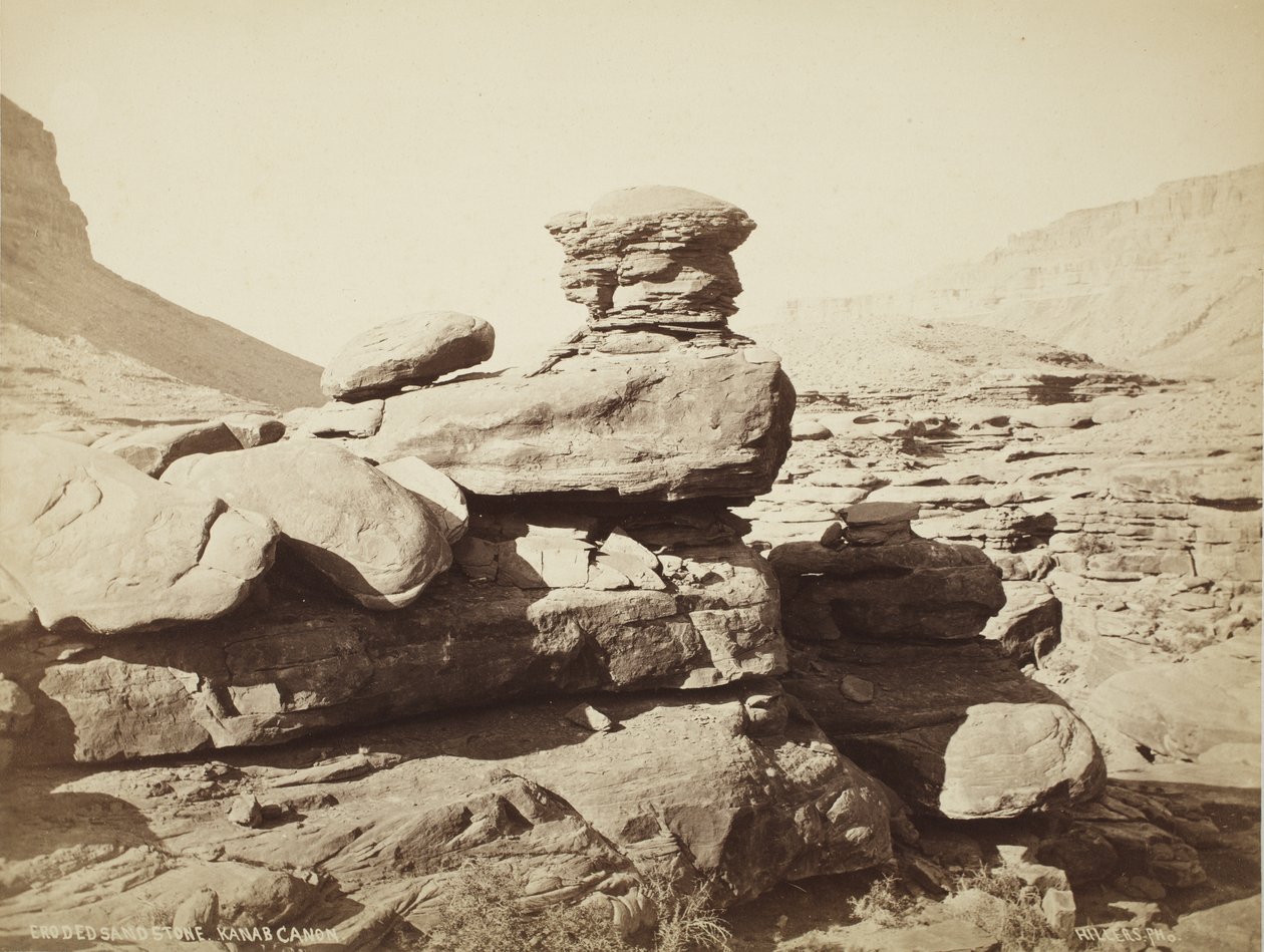 Eroderet sandsten, Kanab Canyon (Utah) af John K. Hillers
