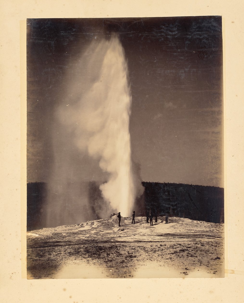 Old Faithful i udbrud af John K. Hillers
