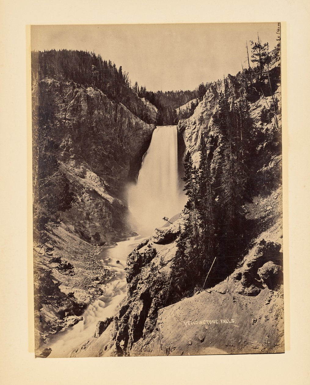 Yellowstone Falls af John K. Hillers