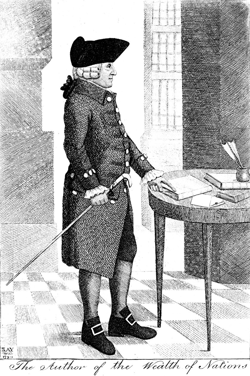 Adam Smith 1723-1790, skotsk filosof og økonom, 1790 af John Kay