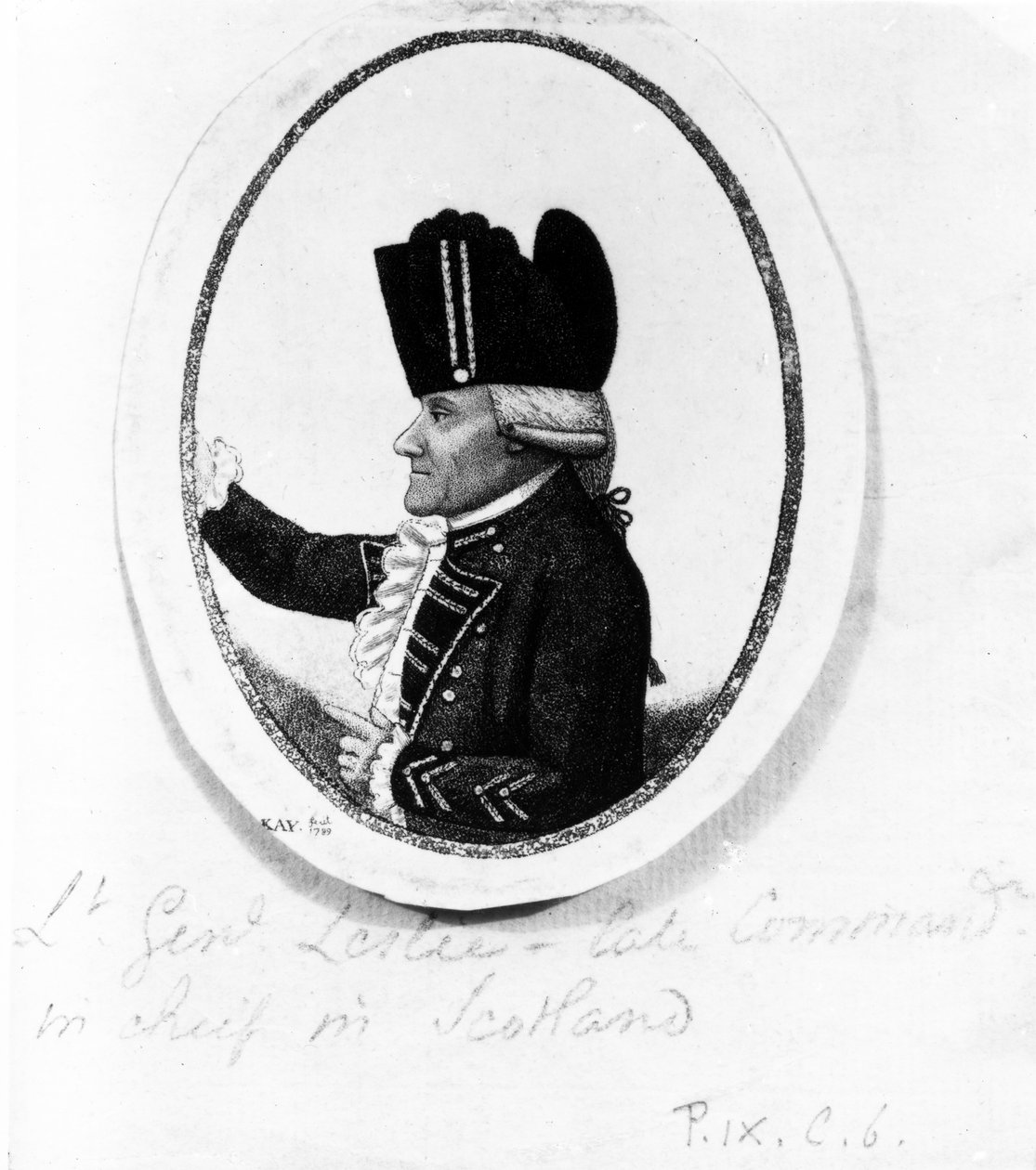 Den Hon. Alexander Leslie (Ninth Regiment of Foot), illustration fra 