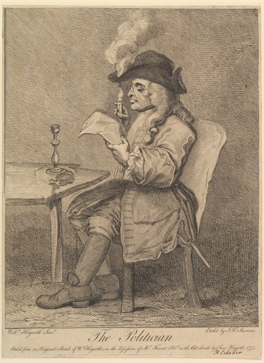 Politikeren, 1775. af John Keyse Sherwin