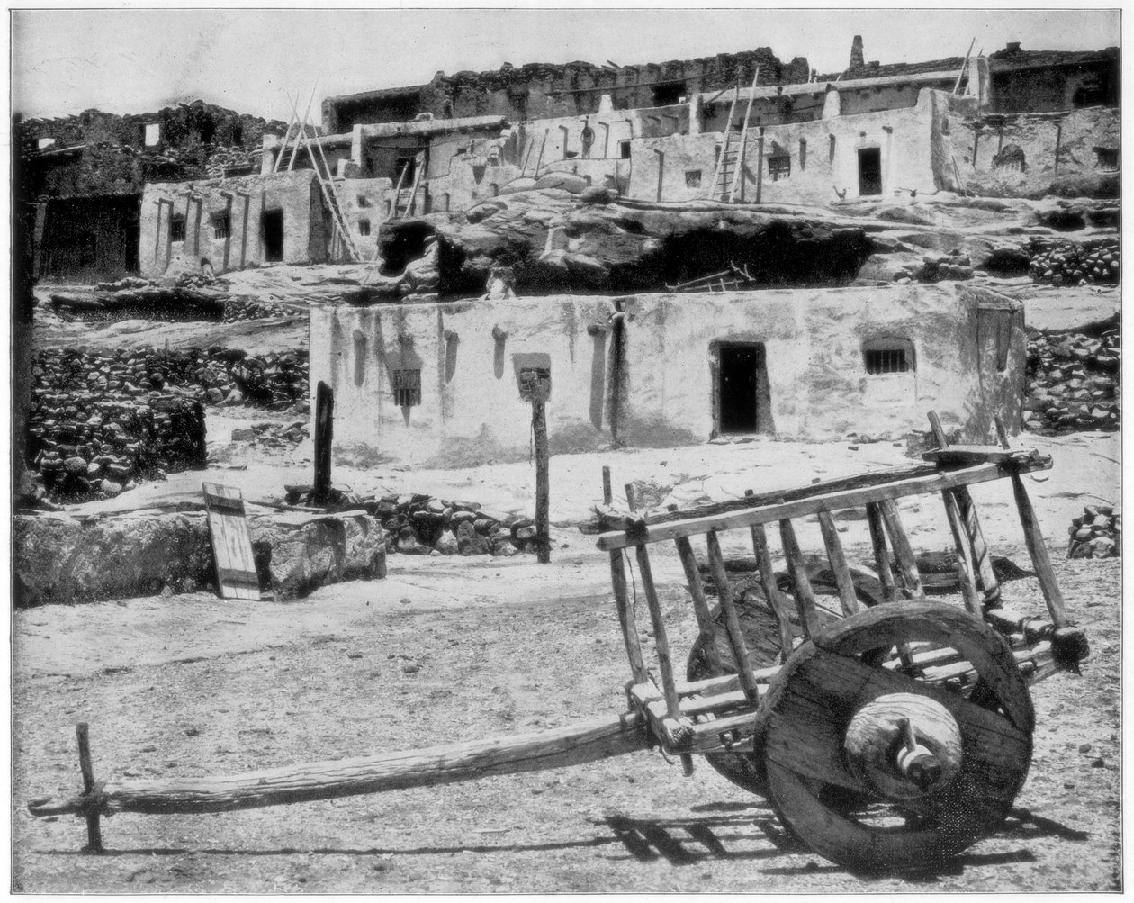 Adobe-huse, New Mexico, USA, slutningen af det 19. århundrede. af John L. Stoddard