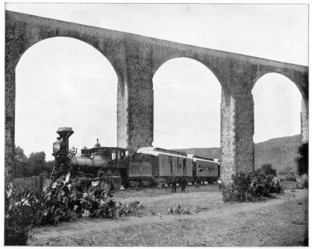 Akvædukt nær Queretaro, Mexico, slutningen af det 19. århundrede af John L. Stoddard