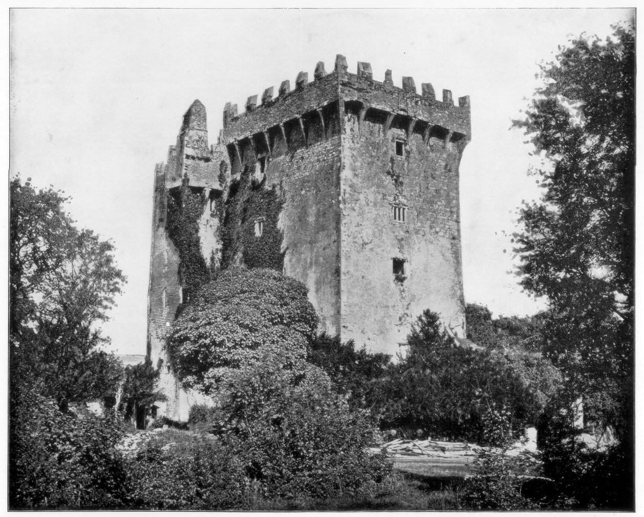 Blarney Castle, Irland, 1800-tallet. af John L. Stoddard