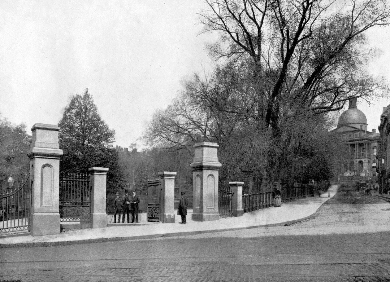 Boston Common, Boston, Massachusetts, USA, 1893. af John L. Stoddard