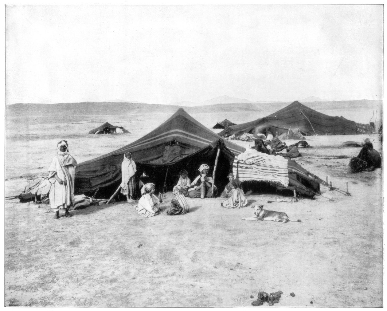 Karavanelejr, Sahara-ørkenen, slutningen af det 19. århundrede af John L. Stoddard