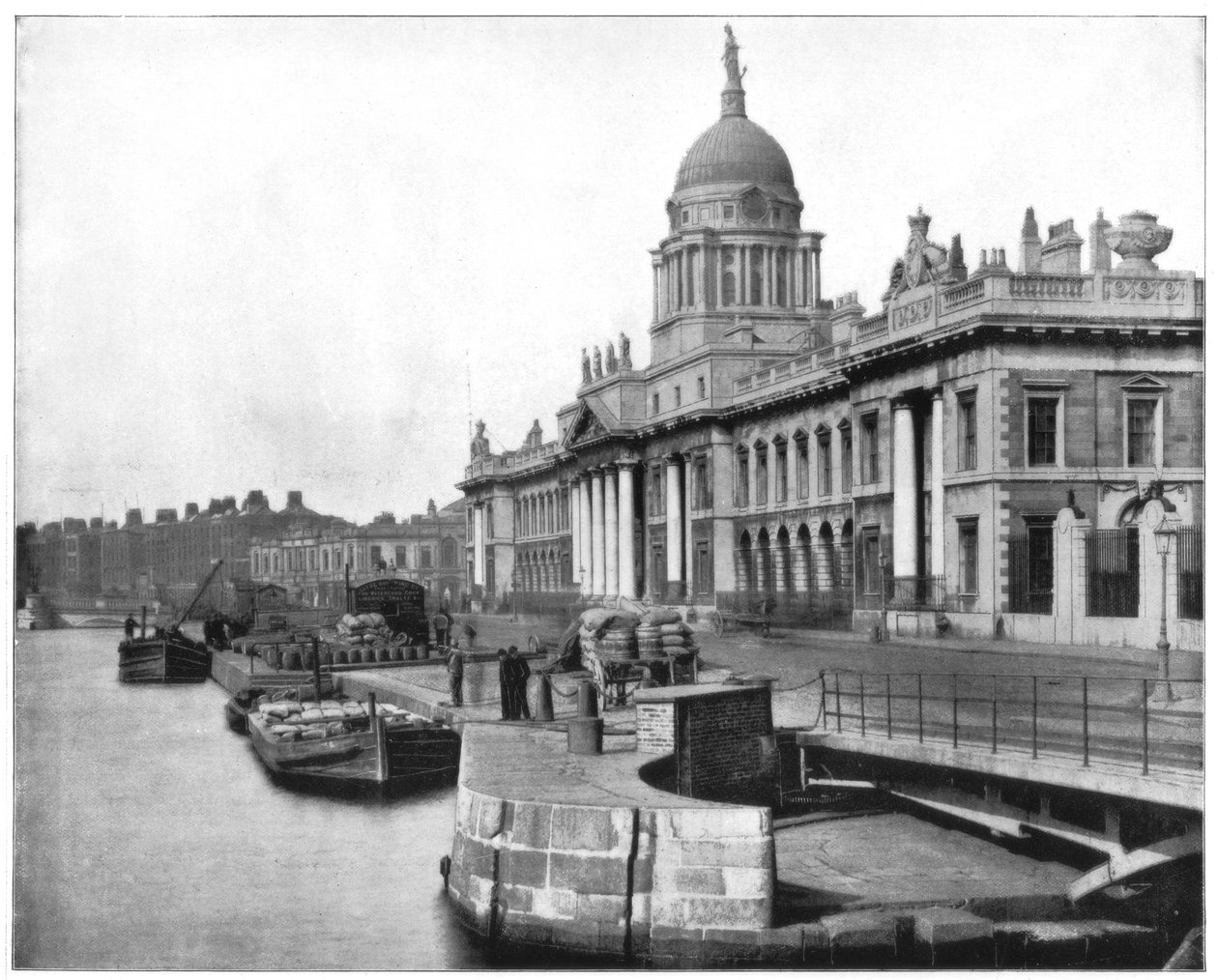 Custom House, Dublin, Irland, slutningen af det 19. århundrede af John L. Stoddard