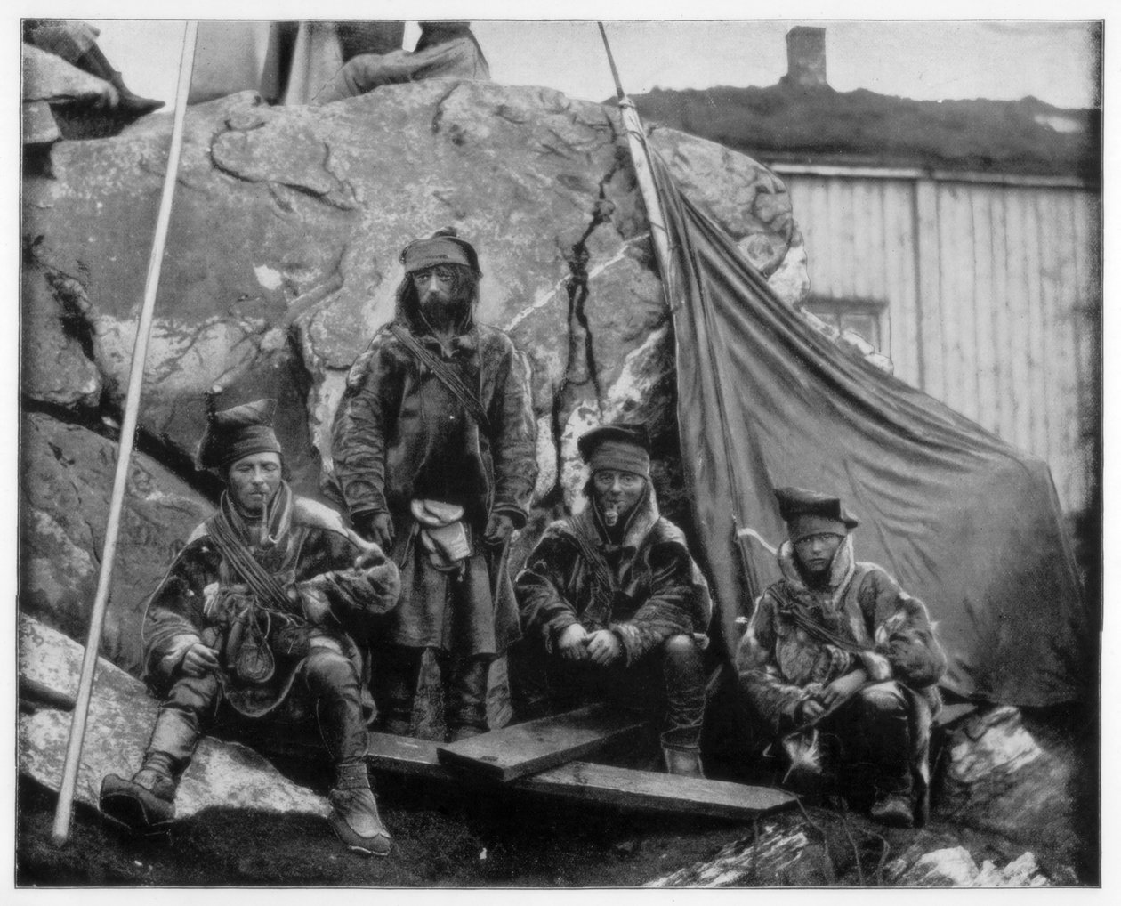 Gruppe af Lapper, Norge, slutningen af det 19. århundrede af John L. Stoddard