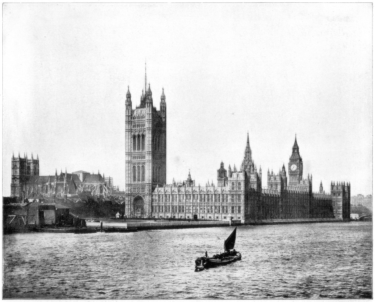Houses of Parliament, London, slutningen af det 19. århundrede. af John L. Stoddard