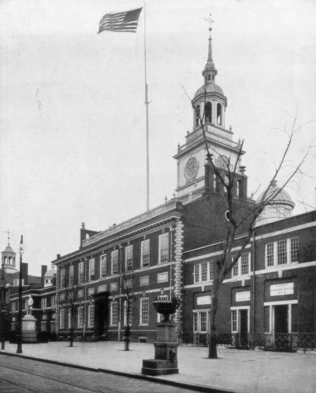 Independence Hall, Philadelphia, USA, slutningen af det 19. århundrede. af John L. Stoddard