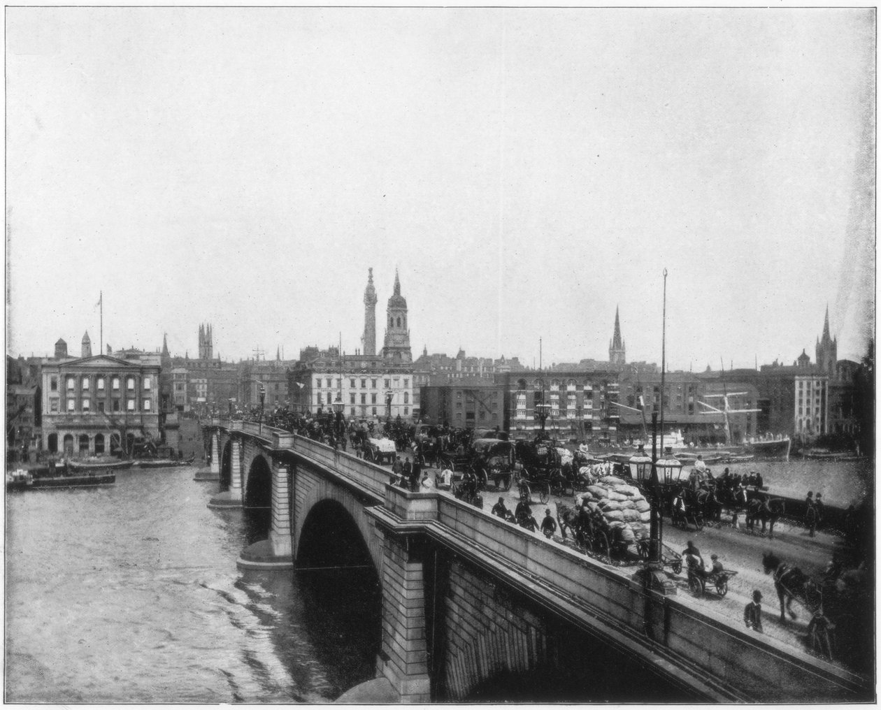 London Bridge, London, slutningen af det 19. århundrede af John L. Stoddard