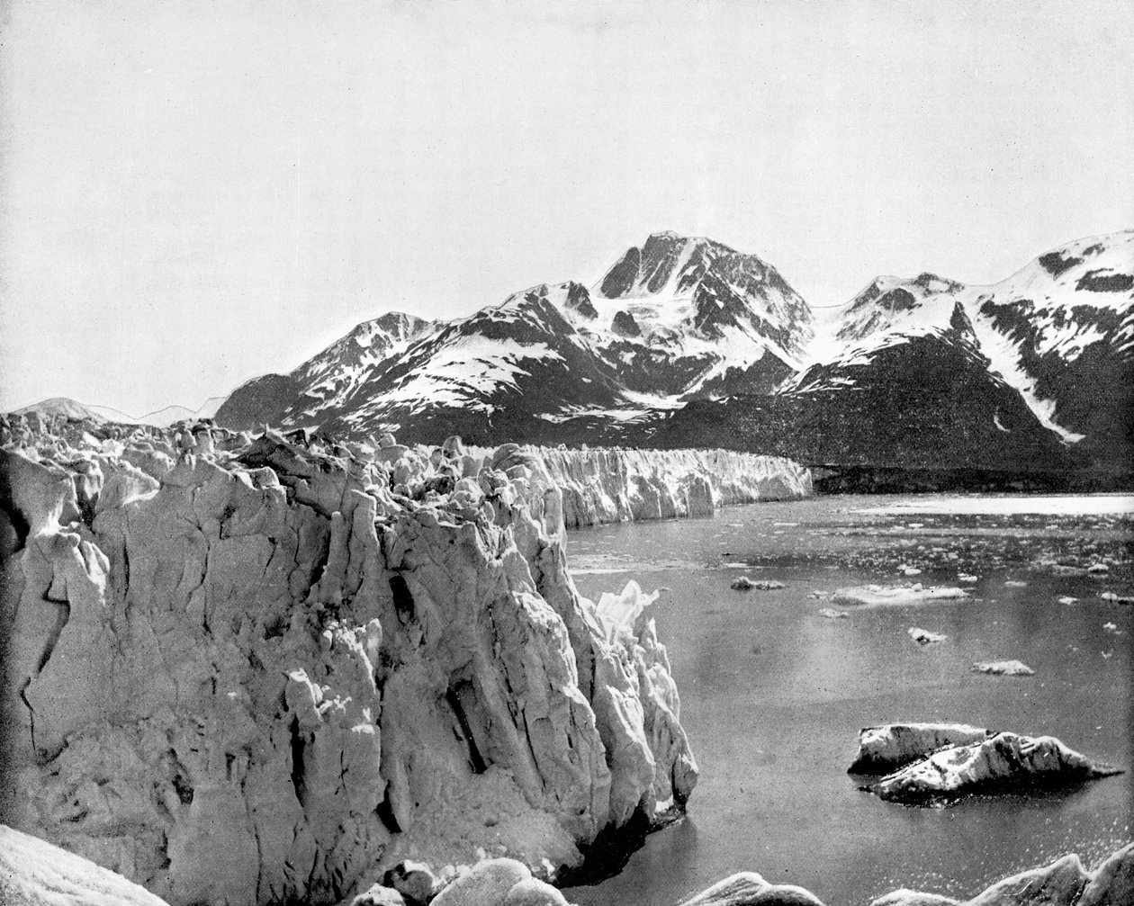 Muir Glacier, Alaska, USA, 1893. af John L. Stoddard
