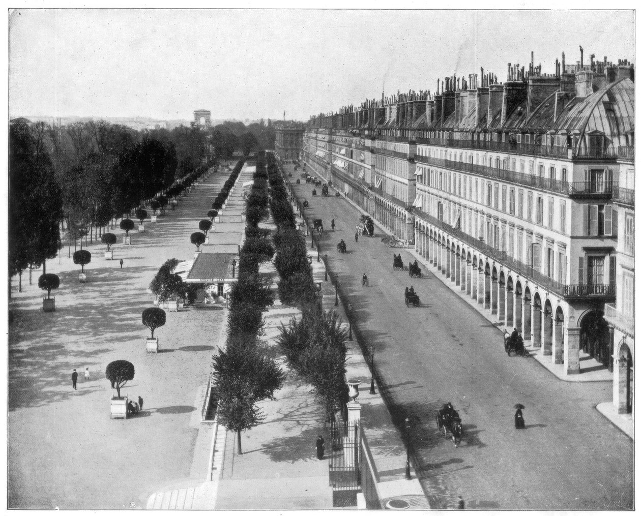 Rue de Rivoli, Paris, slutningen af det 19. århundrede af John L. Stoddard