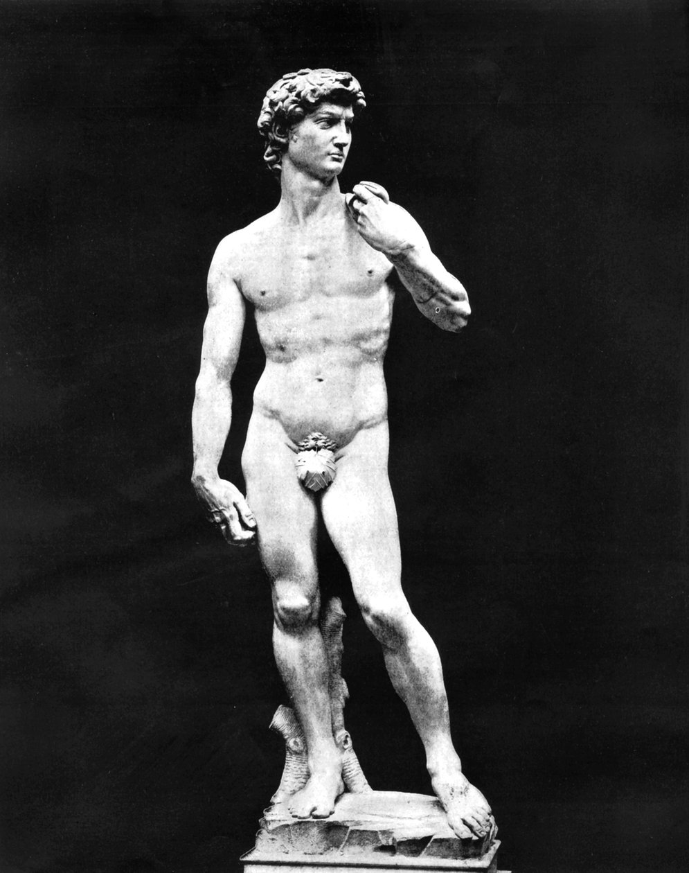 Statue af David, Firenze, Italien, 1893 af John L. Stoddard