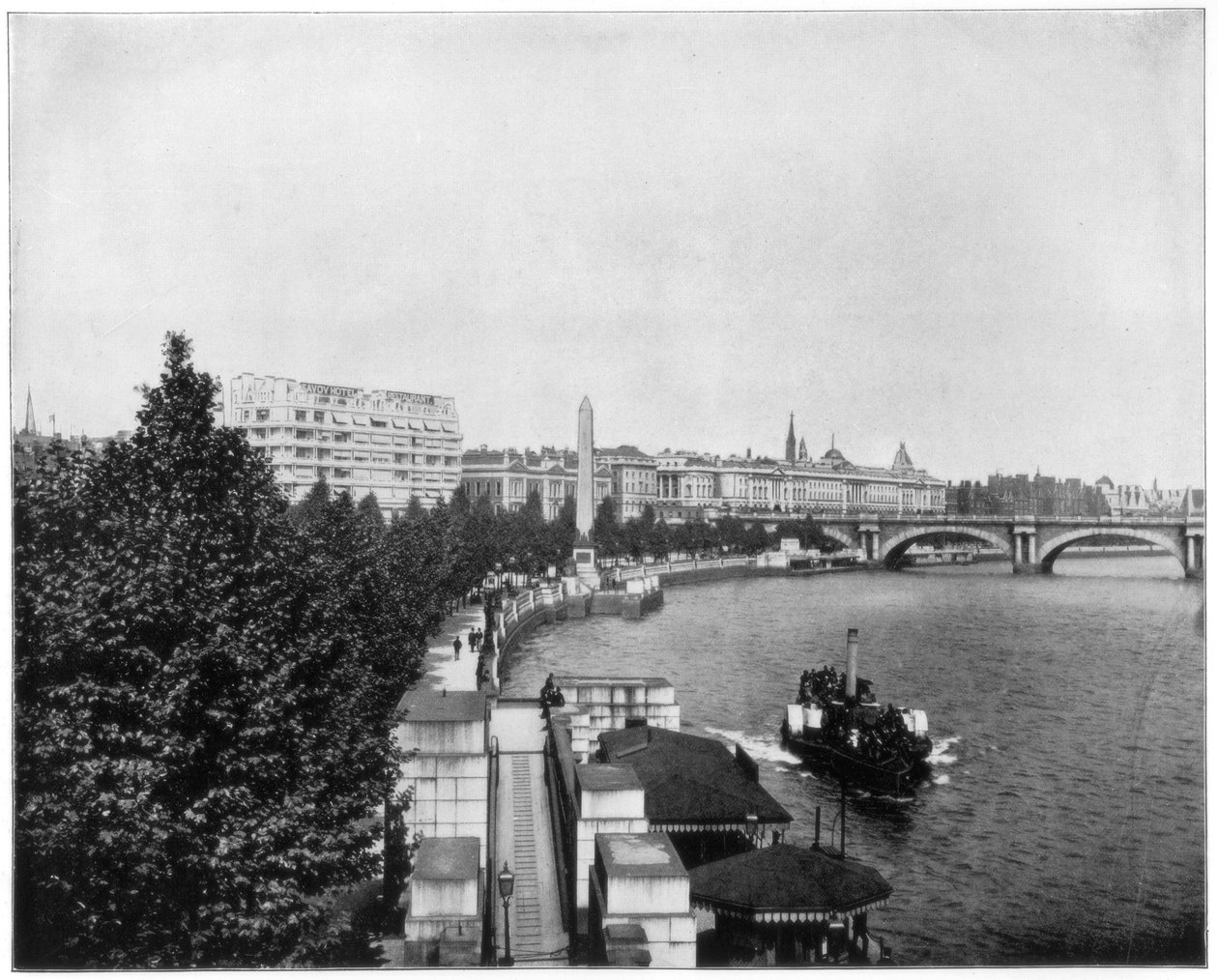 The Thames Embankment og Cleopatras Needle, London, slutningen af det 19. århundrede. af John L. Stoddard