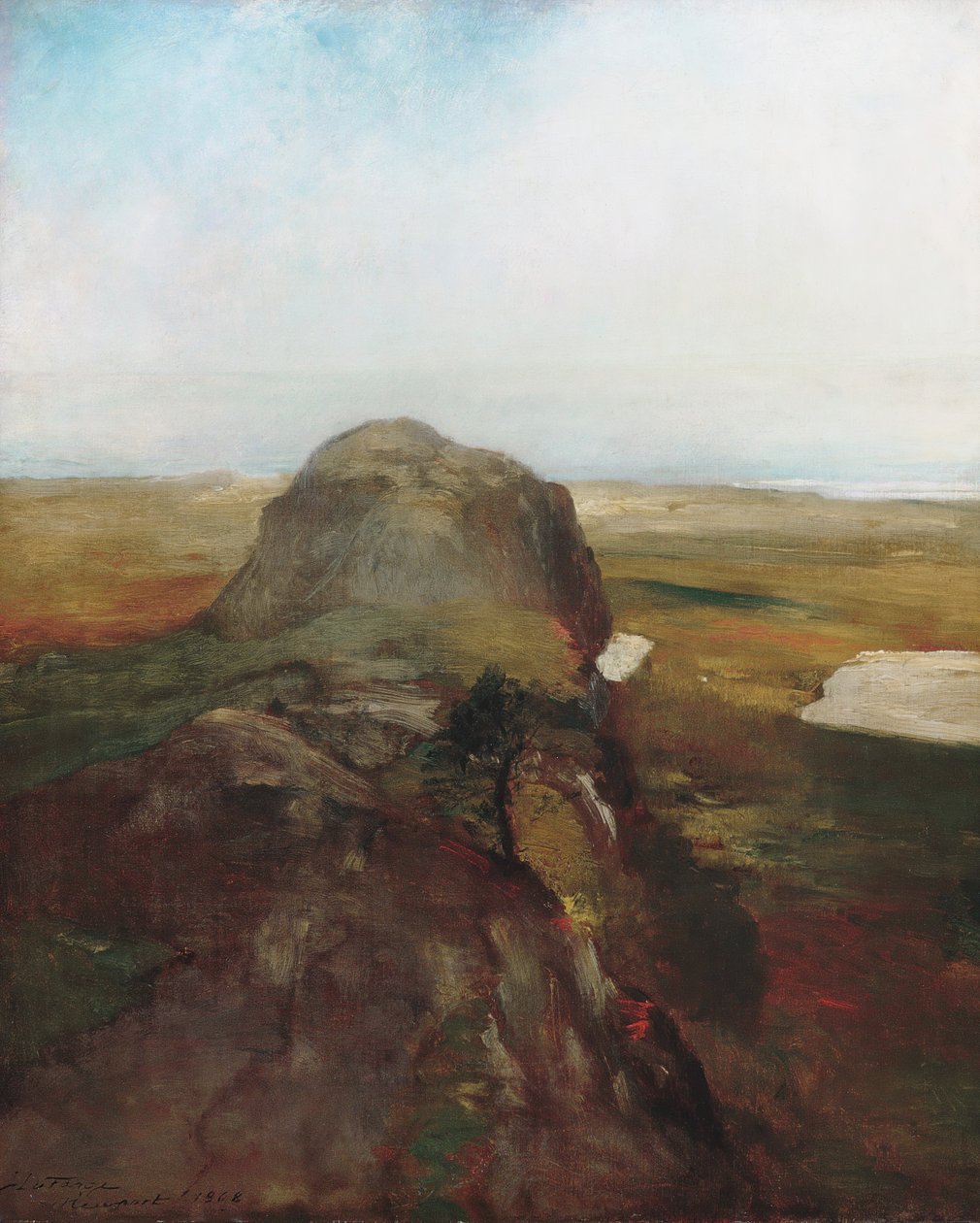 Autumn Study, View over Hanging Rock, Newport, R.I., 1868. af John La Farge