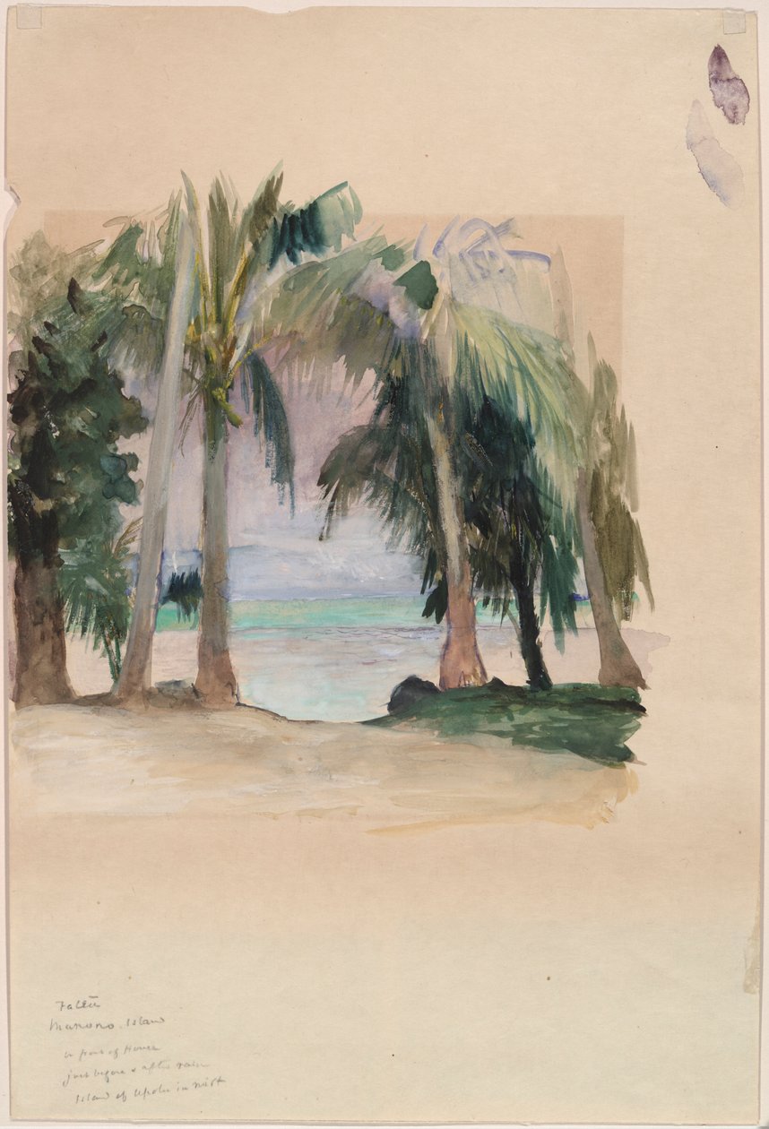 Palmer ved havet af John La Farge