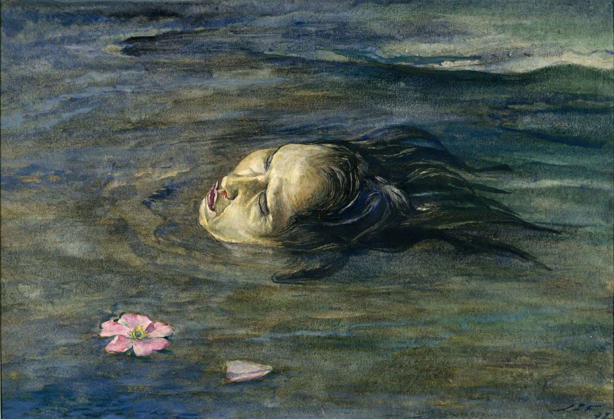 Den mærkelige ting, lille Kiosai så i floden, 1897. af John La Farge