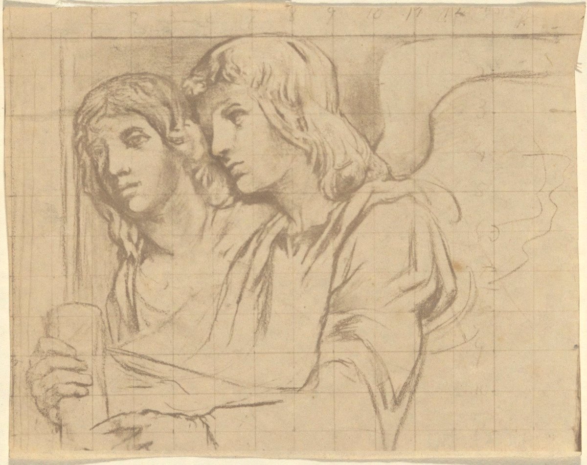 Two Angels for Trinity Church, Boston af John La Farge