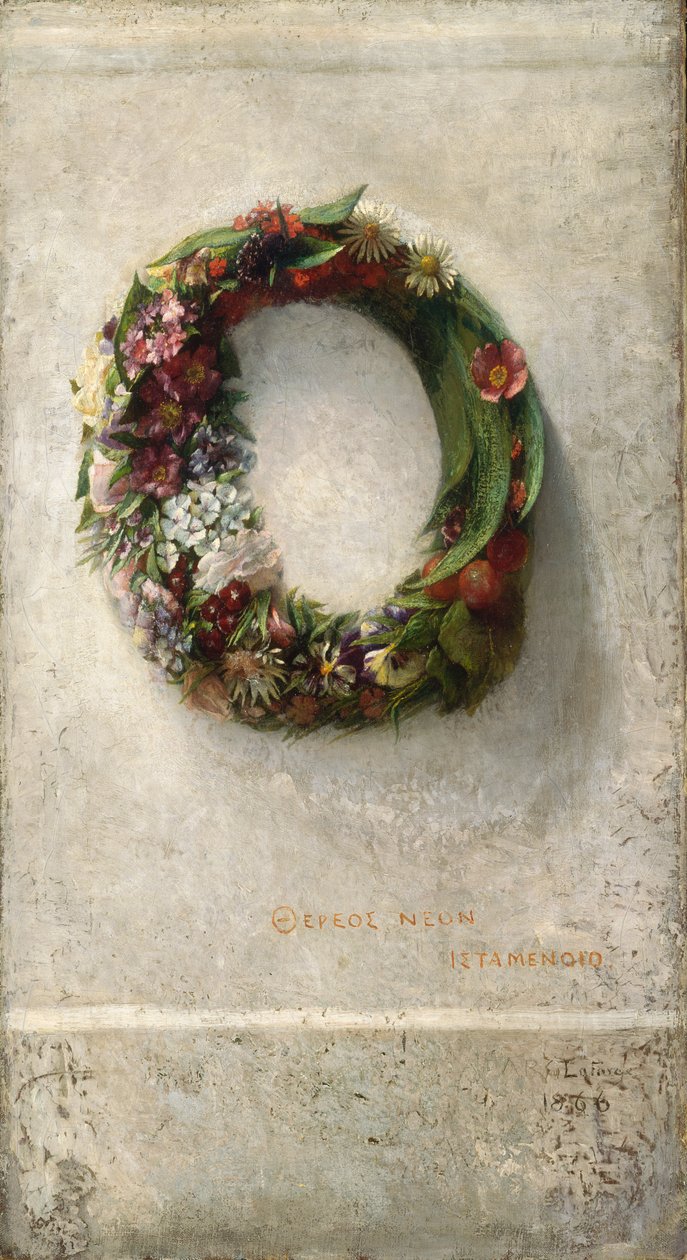 Blomsterkrans, 1866. af John La Farge
