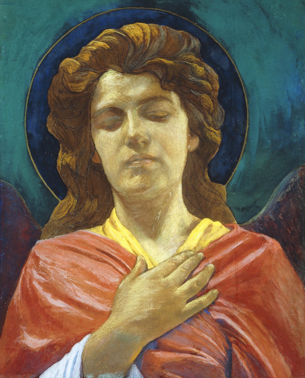 Hovedet af en engel, af John La Farge or Lafarge