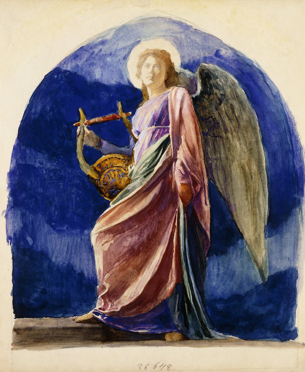 Harpespilleren, 1897 af John La Farge or Lafarge