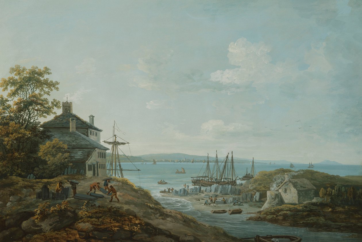 Laster skifer på Bangor Ferry, af John Laporte
