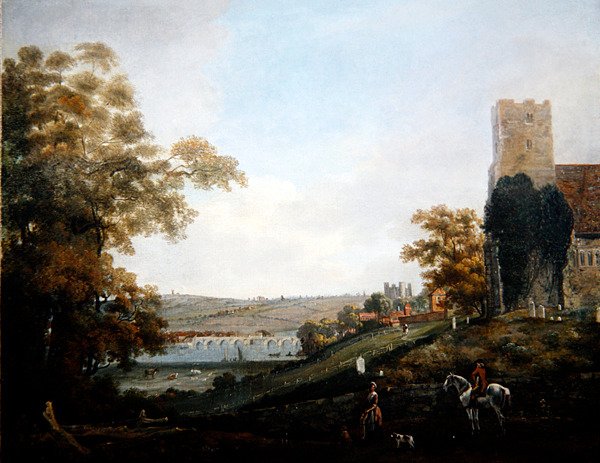 Rochester fra Banks of the Medway af John Laporte