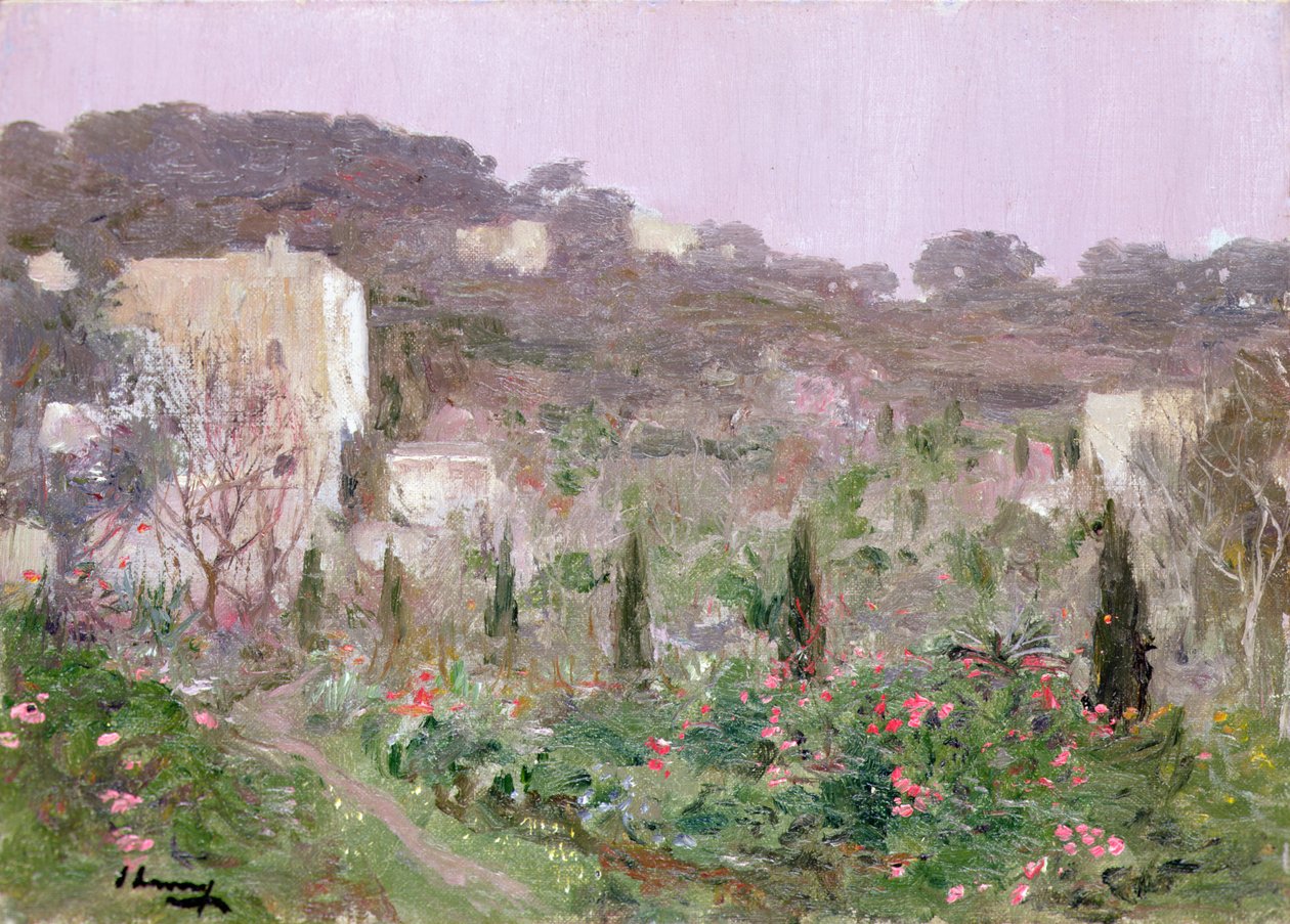 En have i Sydfrankrig (olie på lærred) af John Lavery