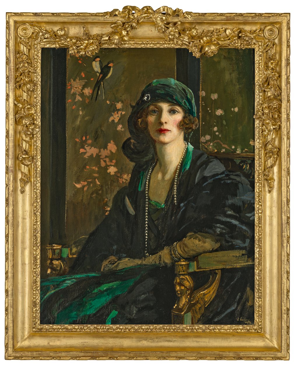 En dame i sort og grønt: Fru Freda Dudley Ward af John Lavery