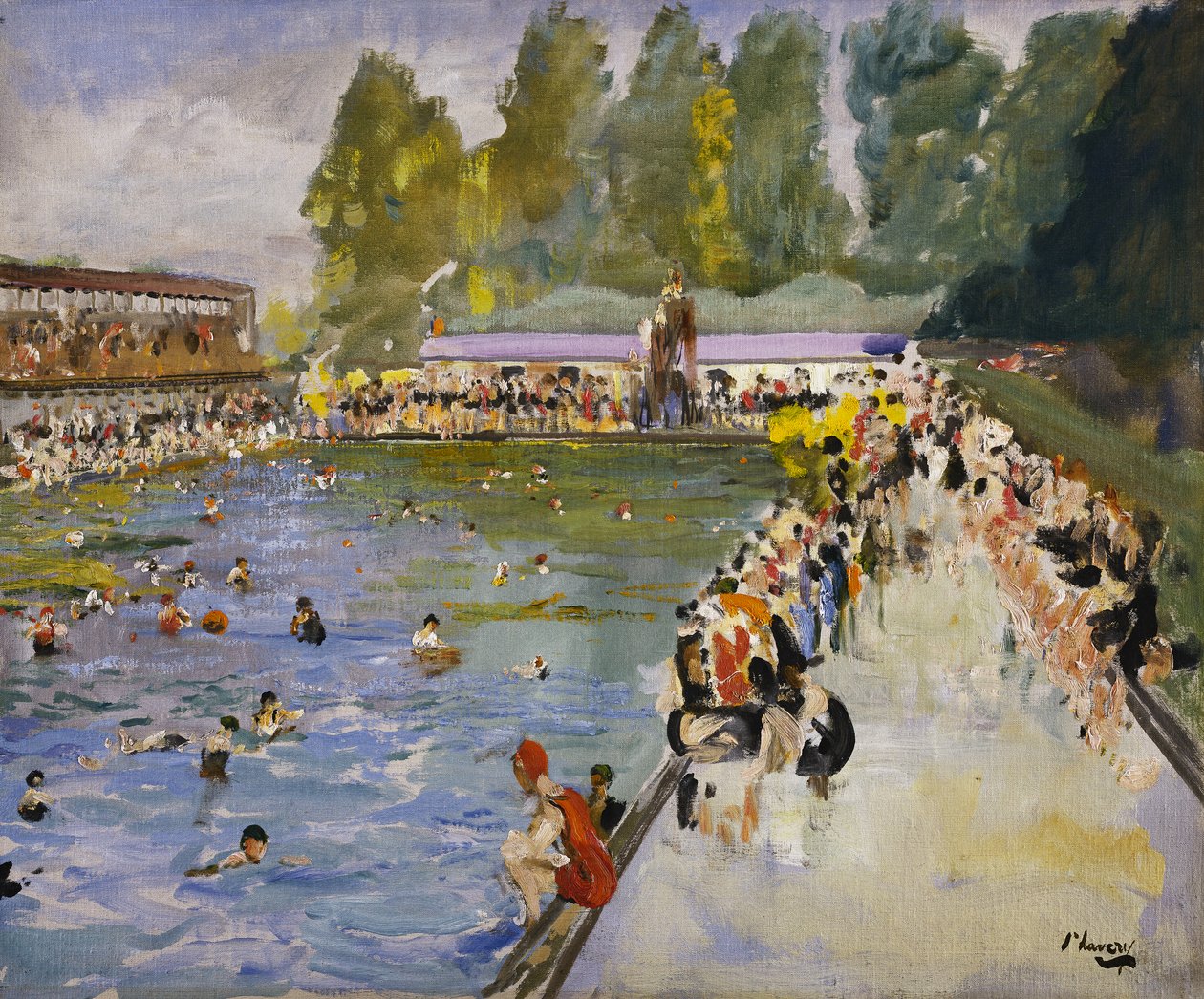 Chiswick Baths, ca. 1929 (olie på lærred) af John Lavery
