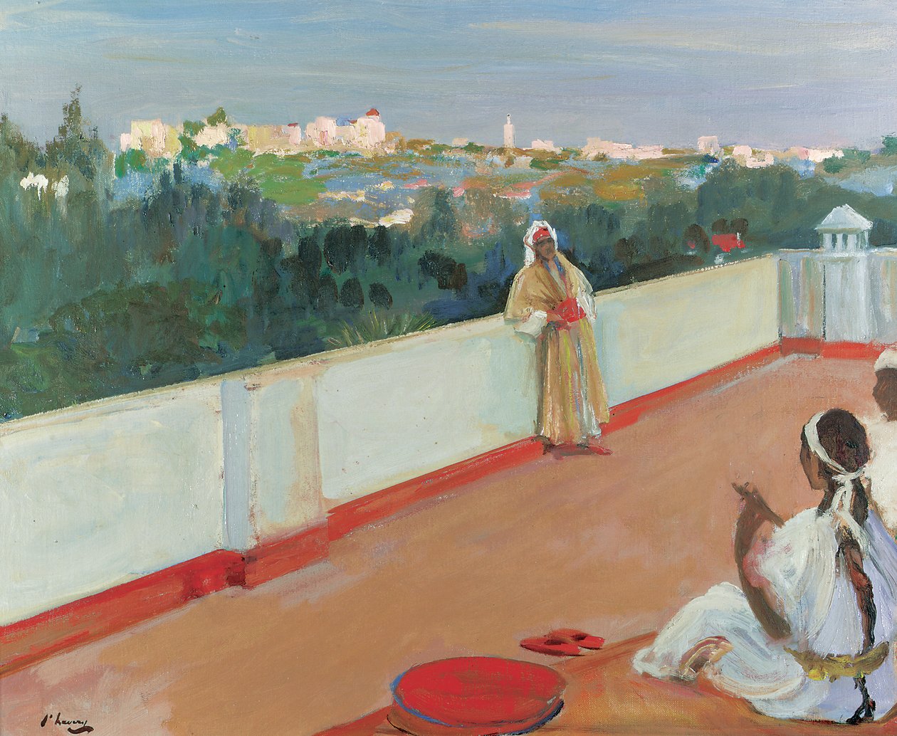 Aften på husets top, Tanger (olie på lærred) af John Lavery