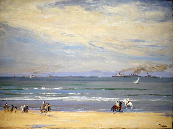 Franske kanonbåde, Tangier Bay af John Lavery