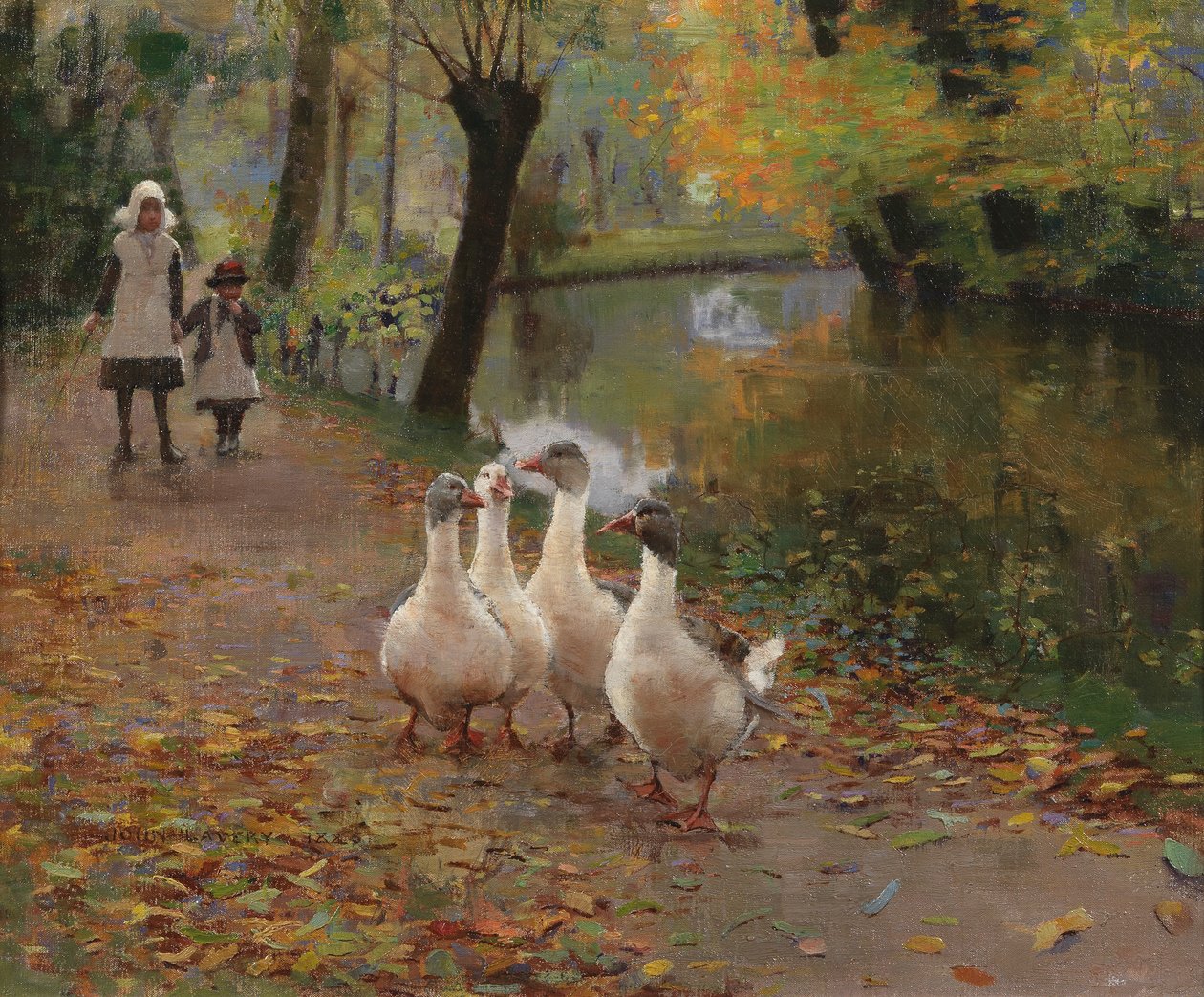Gåsepiger, 1885 af John Lavery