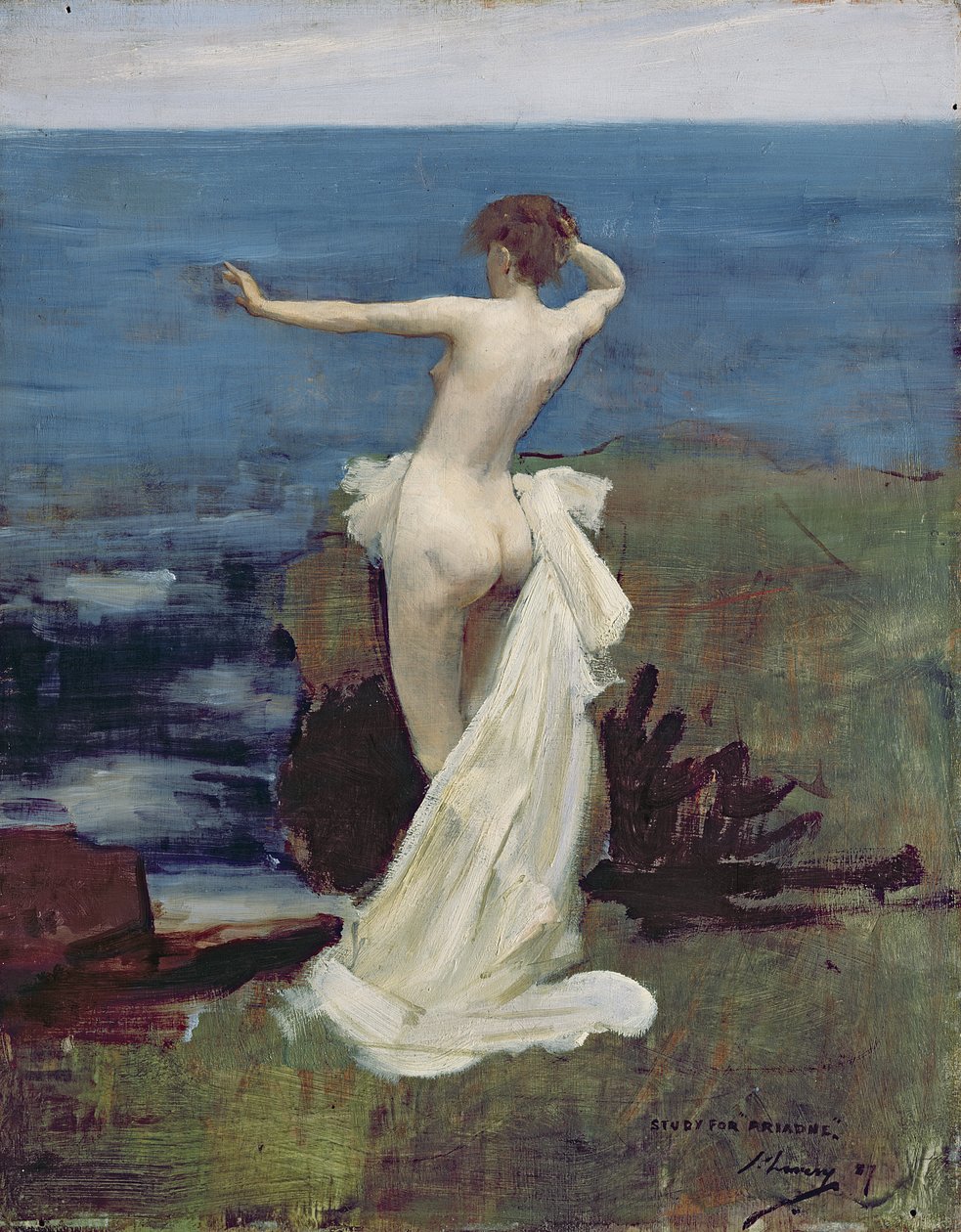 Studie for Ariadne, 1907 af John Lavery
