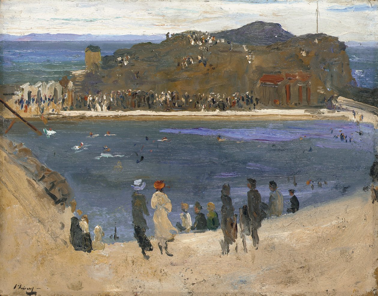 Badebassinet, North Berwick af John Lavery