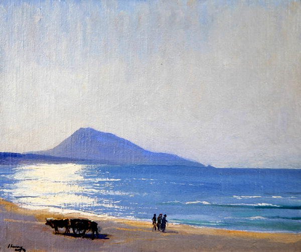 The Beach, Tanger (olie på lærred) af John Lavery