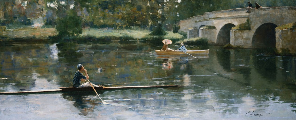 Broen ved Grez af John Lavery