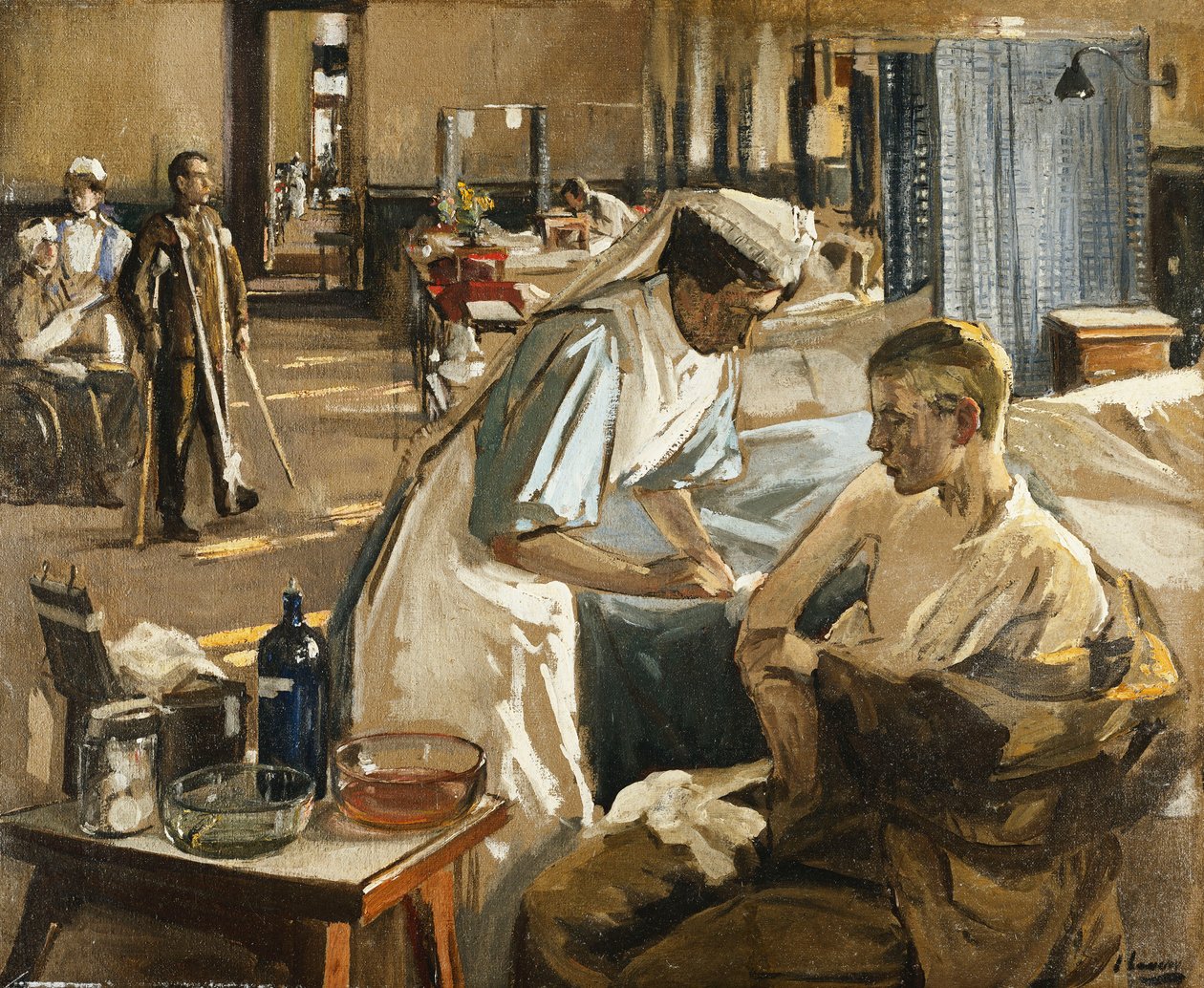 The First Wounded, London Hospital af John Lavery