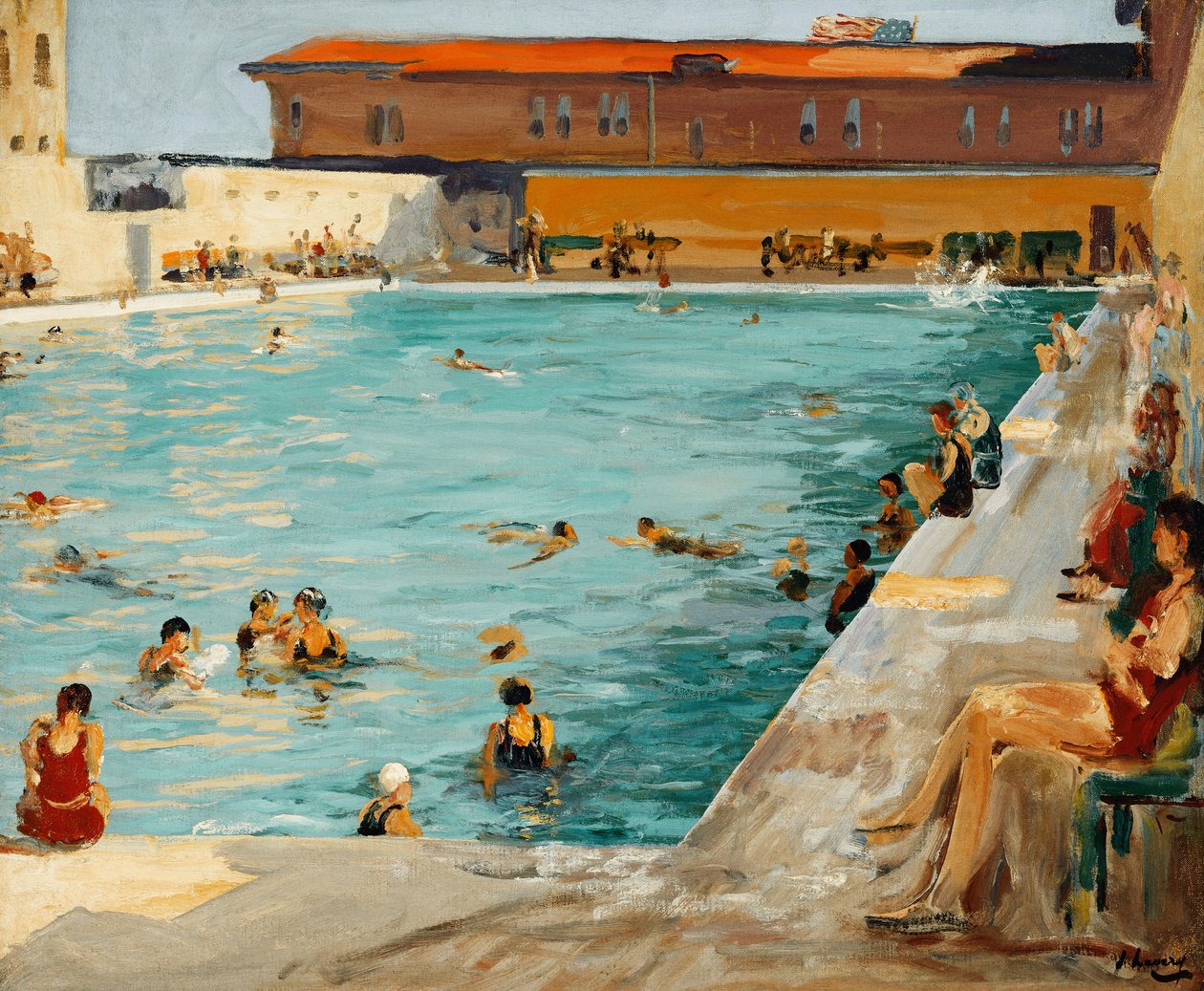 Folkets Pool, Palm Beach af John Lavery