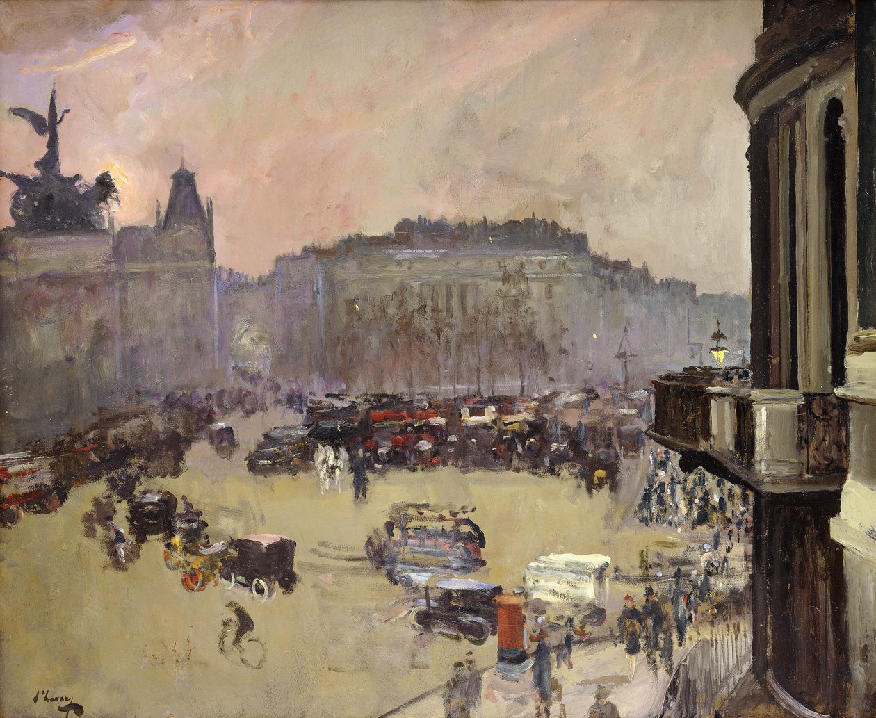 Vintersolen, Hyde Park Corner af John Lavery