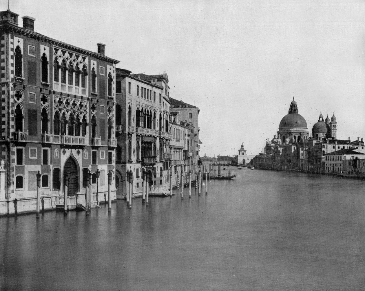 Canal Grande i Venedig (s/h foto) af John Lawson Stoddard
