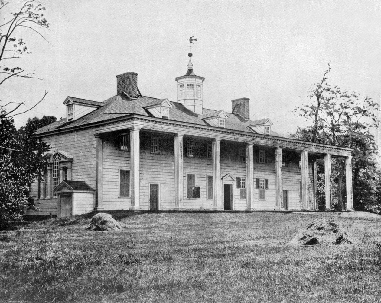 House of George Washington i Mount Vernon, Virginia, USA (s/h-billede) af John Lawson Stoddard